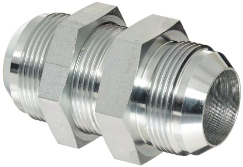 Eaton Aeroquip 2041-20-20S Bulkhead Union, JIC 37 Degree End Types, Carbon Steel, 1-1/4 JIC(m) End Size, 1-1/4