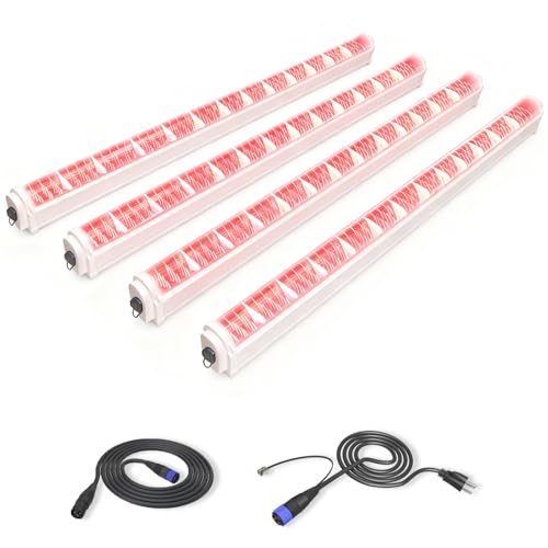 East Grace Under Canopy Grow Light 120W Full Spectrum Dimmable LED Grow Lights Bar for Grow Tents Greenhouses 4Pack
