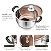 P&P CHEF 4 Quart Pot with Lid, Stainless Steel Stockpot Cooking Stock Pot for Soup, Heat-Proof Double Handles with Visible Lid, Dishwasher Safe & Non Toxic