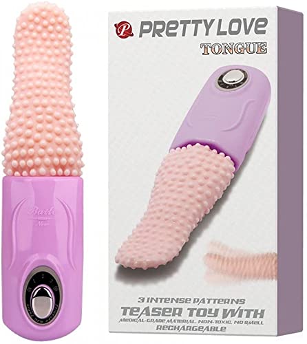 VIBRADOR LÍNGUA 3 VIBRAÇÕES E ROTAÇÃO PRETTY LOVE