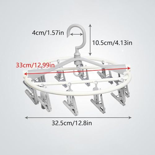 Support de séchage rond pliable avec pinces à linge pour hôtel et voyage