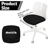 TIESOME 2 Stücke Dehnbarer Bürostuhlbezug,40-60cm Stuhlbezug Sitzfläche Abnehmbar Waschbar Hochelastischer Elasthan Anti-Staub Stuhl Slip Cover Kissenbezug für Büro Restaurant Hochzeit (Schwarz)