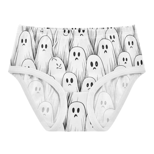 Aesthetic Girls Underwear Toddler 2t Cotton Little Girl Panties Crowd Cute Ghosts Black White Briefs Girls Undies