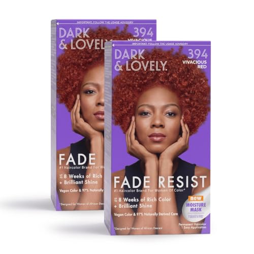 SoftSheen-Carson Dark and Lovely Fade Resist Rich Conditioning Color, Vivacious Red 394 (Pack of 2)