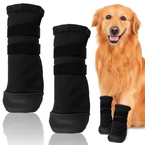 1 Paar Hundesocken Pfotenschutz, Dog Paws Recovery Shoe, Hundeschuhe Anti Rutsch, Pfotenschutz bei Hundeverletzung, Atmungsaktiv Weich,Hund Pfotenschutz Fußabdeckung für Pet Verletzung Recovery