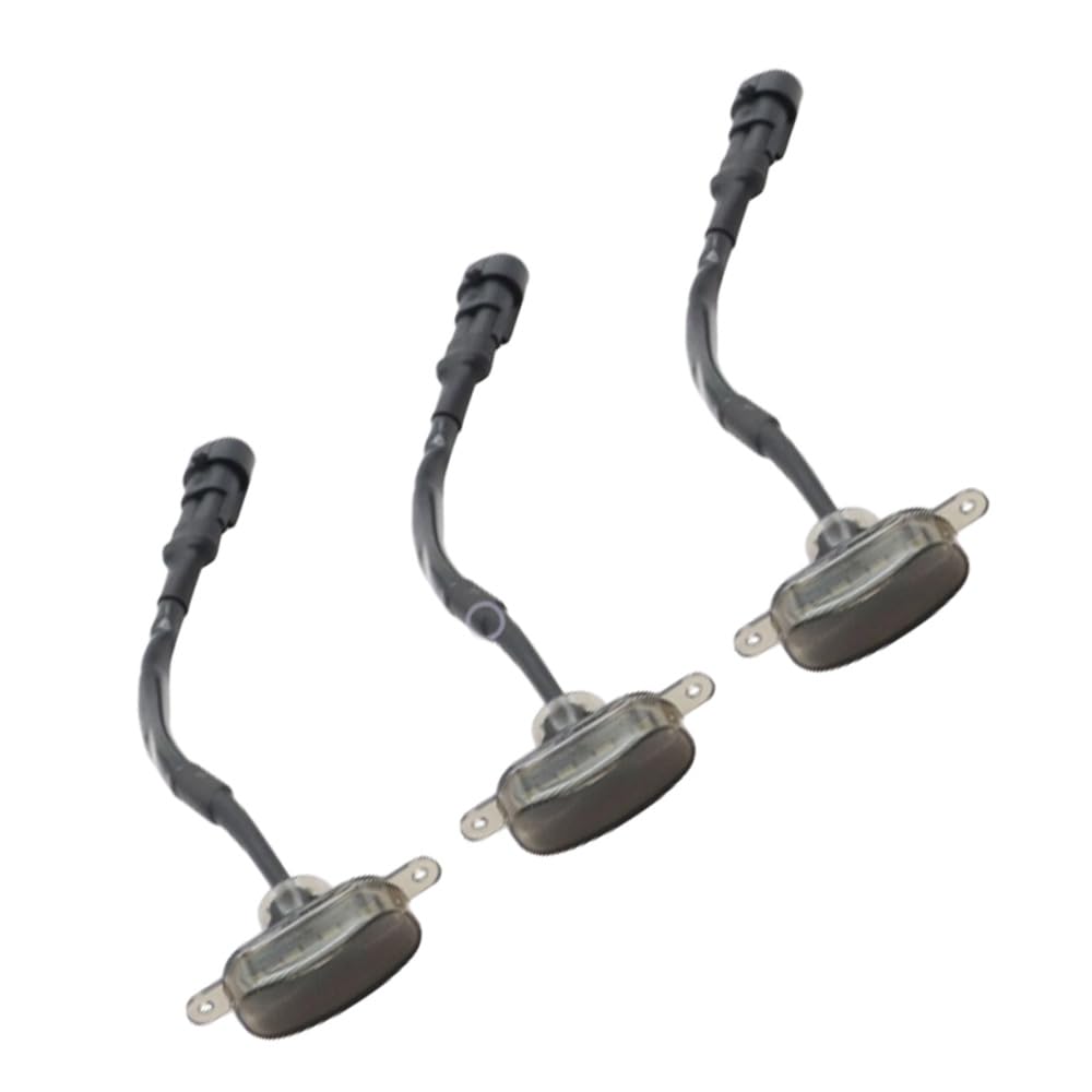 Riloer Zestaw świateł LED do kratki 12V w stylu Raptor, aftermarketowa kratka kompatybilna z kratką Ford F-150 Raptor Style 2004-2008, przyciemniana osłona/3 szt. bursztynowych świateł LED