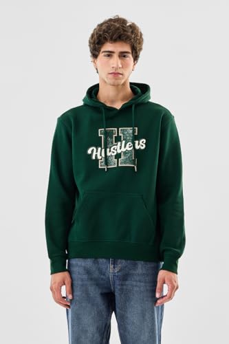 Image of SNITCH Men Casual Hoodie| Oversized Fit Hooded Neckline with Graphic Print & Long Sleeve| Soft Cotton-Polyester Blend for Daily Winter Wear & Streetwear