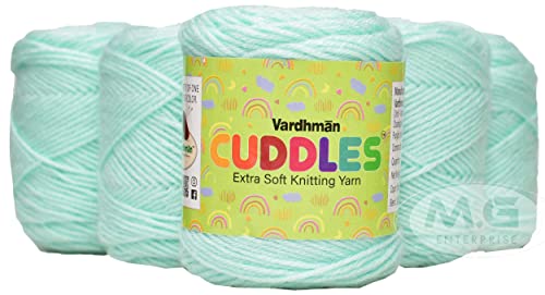 Image of Vard Hman 100% Acrylic Wool Grape Green 6 PC Baby Wool Ball Hand Knitting Wool /Art Craft Soft Fingering Crochet Hook Yarn-B Art-ADCI