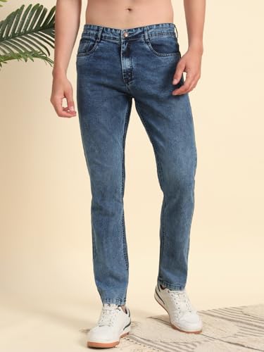 Image of Vogaan Regular Fit Stretchable Jeans for Men | Men's Stylish Denim Cotton Pants