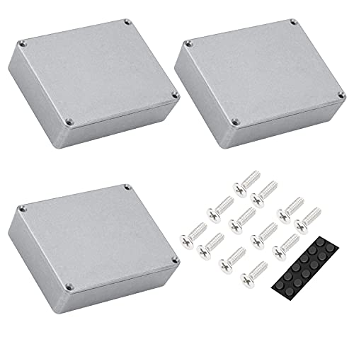 DaierTek 3pcs 1590BB Aluminum Metal Stomp Box Case Guitar Pedal Enclosure Effect Enclosure Stomp Box...
