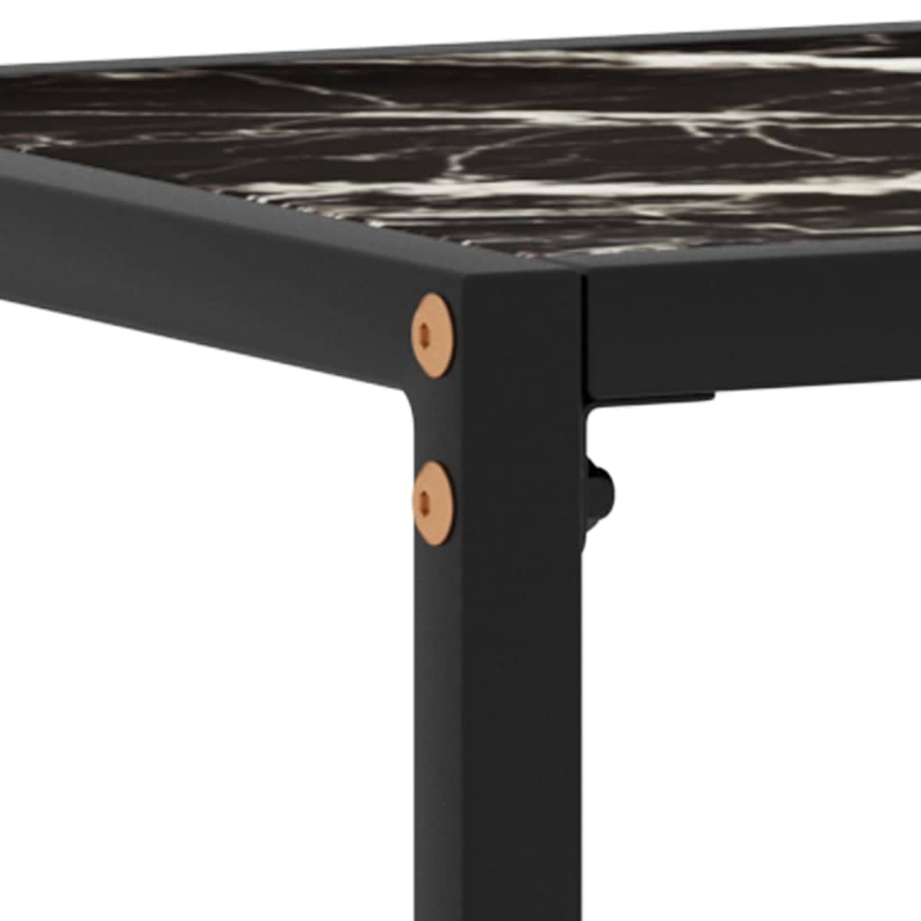 Coffee Table,Mesa Cafe,roygbiv Coffee Table,Mesa Consola Vidrio Templado Negro 120x35x75 cmAdecuado para salón, Dormitorio, balcón