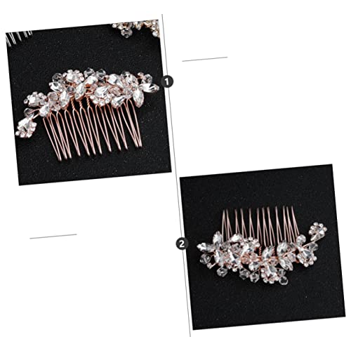 FRCOLOR 3 Pçs Pente Senhora Cocar Brilhante Senhora Hairpin Noiva Chique Cocar De Casamento Cocar Br