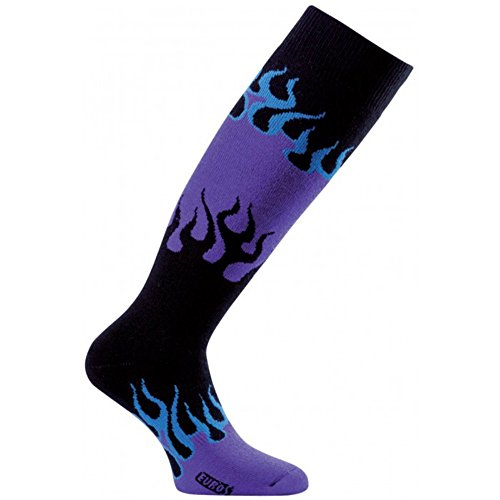 Eurosock Women s Snow Chill Skiing Socks, Flames Purple, Medium