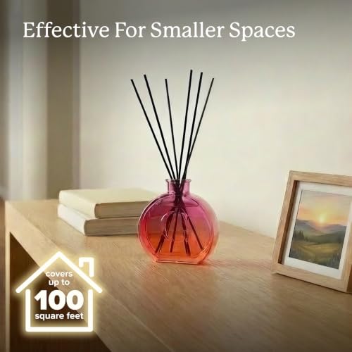 Image of Reed Diffuser Set | 100 ml with 6 Fiber Reed Sticks | Long-Lasting Home Fragrance (Up to 60 Days) | Air Freshener for Room, Bedroom & Bathroom (Pillow Talk)