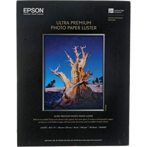 EPSON ULTRA PREM PHOTO, 50 SHTS LUSTER 8.5 X 11
