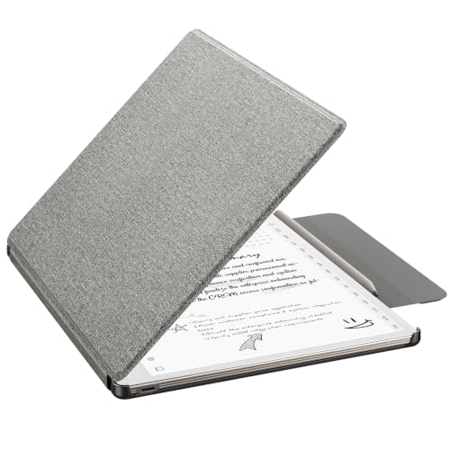 Image of MoKo Case for Remarkable Paper Pure 10.3 inch 2026 with Pen Holder,Denim Gray | Slim protective hard shell folio cover with secure pen holder, Auto Wake & Sleep