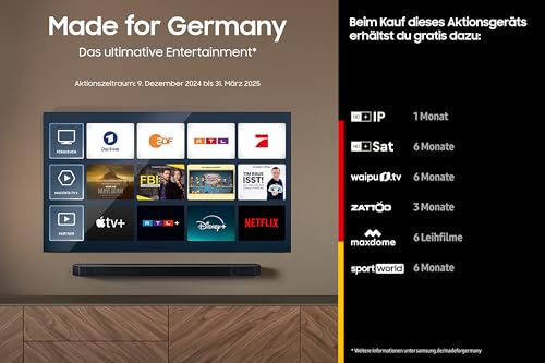 Samsung QLED 4K Q70D TV 55 inch, AI Quantum processor 4K, AI upscaling, Tizen OS, Motion Xcelerator 120 Hz, Smart TV, KI TV, GQ55Q70DATXZG, Duits model - Afbeelding 4