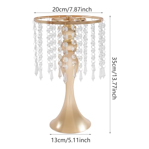 Vase en métal stable pour éviter les chutes de fleurs : Centre de table mariage cristal 13,77"