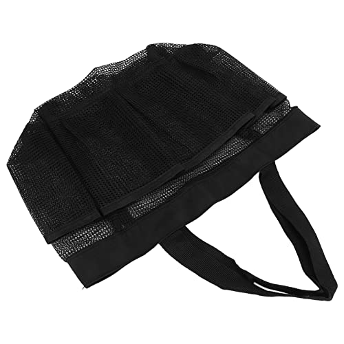 Portable Large Mesh Beach Tote Bag with MultiPocket Design for Women, and Nylon, for Travel, Gym, and Pool, Black3