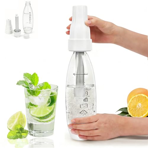 Uso versatile: design leggero ed elegante con tappo a vite, non richiede elettricità o batterie, perfetto per cucina/festa/bar/club/viaggi/picnic. Risparmiate denaro per le bevande troppo costose con questo distributore di acqua gassata. Puoi preparare l'acqua gassata dall'acqua del rubinetto o dall'acqua in bottiglia e quindi aggiungere semplicemente una fetta di frutta (come un'arancia, un limone o un lime) per creare la bevanda sana e deliziosa perfetta!