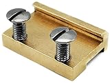 ML-Train Schienenverbinder zum Schrauben aus Messing 19 mm mit Edelstahlschrauben - Gartenbahn Spur G Zubehör (50 Stück)