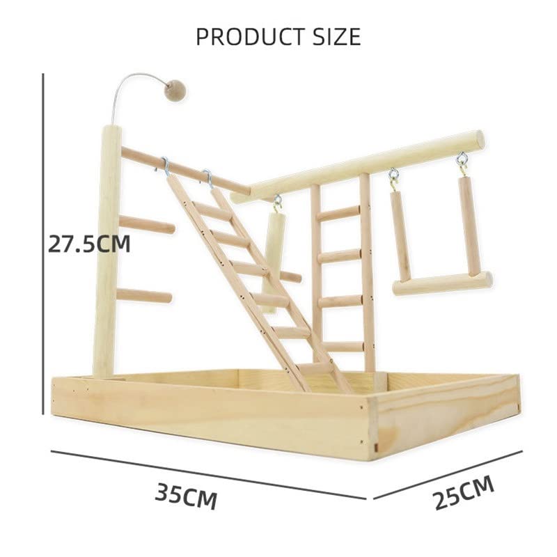 Okoń ptasi Parrot Playground Bird Playstand Perches Play With Drabins Feeder Bite Toys Activity Center