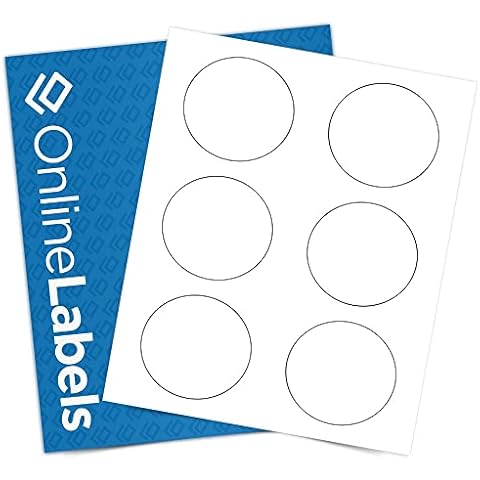 3 Inch Round Labels - Pack of 600 Circle Stickers, 100 Sheets - Inkjet/Laser Printer - Online Labels Cover