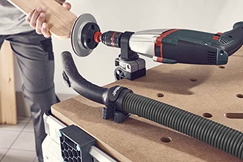 wolfcraft Slanghouder voor stofzuigers I 6891000 I Voor stofvrij werken op alle tafels met boorgaten van 20 mm - Afbeelding 3