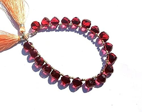 Quartz rose rubellite en perles cubes pour fabriquer un cadeau personnalisé unique - 5