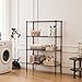 DUMOS 4 Tier Metal Wire Rack Shelf Heavy Duty Standing Shelves Adjustable Steel Closet Shelving Unit Organizers and Storage for Kitchen Bathroom Pantry Office, 13.78