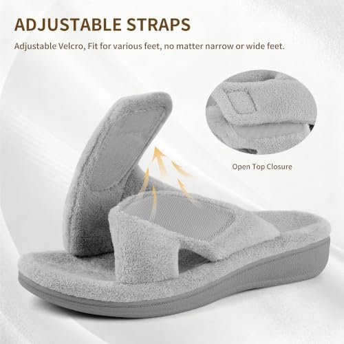 Image of BCSTUDIO Women's Orthopedic House Fuzzy Slippers with Arch Support