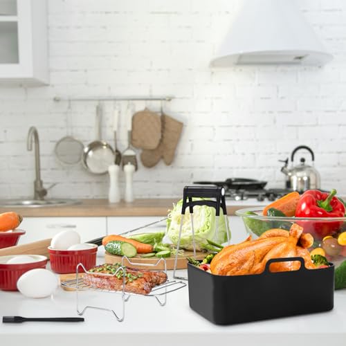 11 Stück Airfryer Zubehör Set Heißluftfritteusen Zubehör für Ninja Foodi AF400EU、 AF300EU、COSORI,、Tower 7.6L/8L/9L/9.5L Dual Zone Heißluftfritteuse