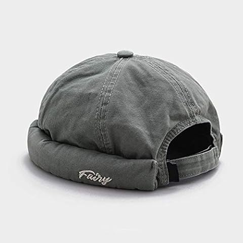 MHGLOVES Brimless Cap,Unisex Men Women Brimless Hip Hop Cap Solid Color Beanie Hat,Men's Cotton Beanie Hat Skull Cap,One Size,56-58CM (2 Pcs),D Cover