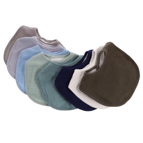 Beaupretty 8 Piezas babero babeando Ropa de bebé chico muselina súper absorbente nacido Fabricante comiendo suministros toalla de gasa