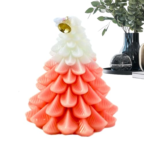 Qkbuza Velas Aromáticas Con Esencia De Navidad,En Forma de Árbol de Larga Duración del Tiempo de Quema para Decoración,Velas Aromáticas Para El Hogar | para el Ambiente de Halloween, Cumpleaños, Días