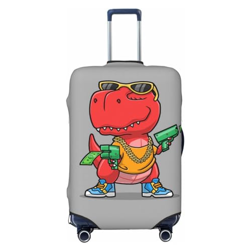 Red Cool Rich Dinosaur Travel Luggage Covers - Elasticity Suitcase Covers Protector for Luggage 18-32 Inch