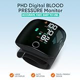 PHD Digital Blood Pressure Monitor Machine - Accurate Upper Arm BP Machine with Large Display & Memory Function - Easy-to-Use Automatic Blood Pressure Monitors for Home & Travel, Wrist Cuff Included - Image 3