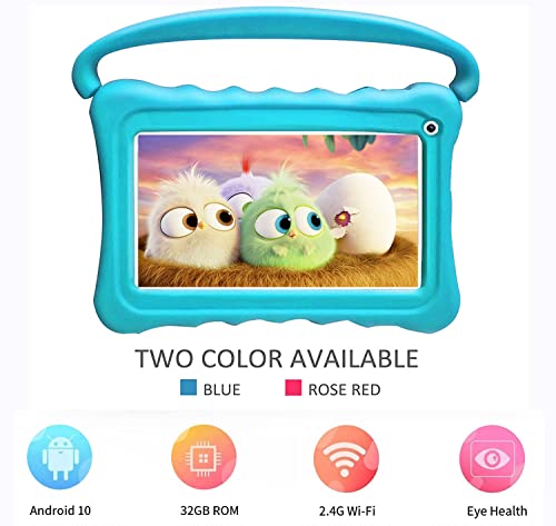 Kids Tablet For Toddlers 7 Inch Tablet For Kids Edition Tablets With Wifi Dual Camera Children’s Tablet Android 10 32Gb Parental Control Shockproof Case Google Play Youtube Ages 3-14 #TOP4