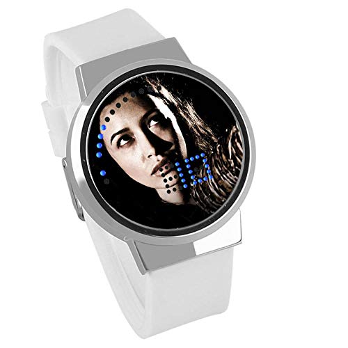 Film und Fernsehen The Walking Dead Series, Led Watch Wasserdichter Touchscreen Digital Light Watch Unisex Armbanduhr-Weiß