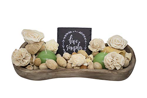 image for Generic Rustic Wood Dough Bowl for Home Decor, Solid Sustainable Paulo