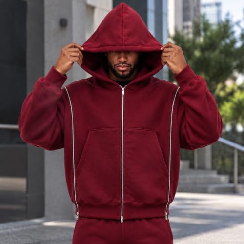 Oversized Hoodies for Men Zip Up Sweatshirt Light Jackets Fall Outfits 2026 - image 3