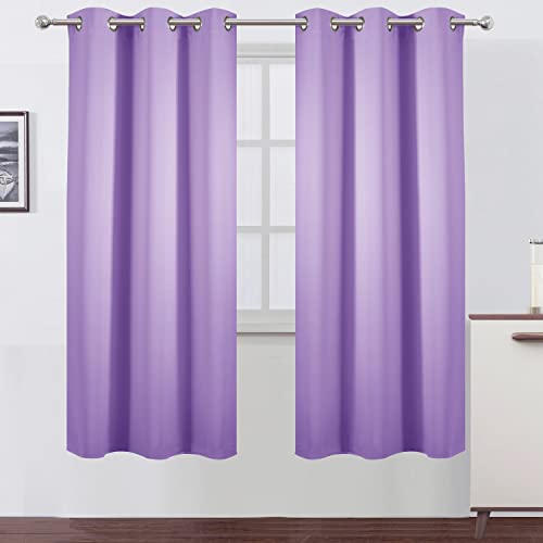 Image of LEMOMO Lavender Thermal Blackout Curtains /42 x 72 Inch /Set of 2 Panels Room Darkening Curtains for Bedroom