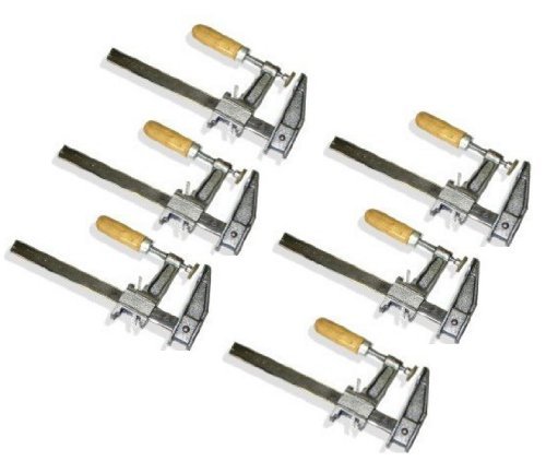 Set of 6-18" Steel Bar Clamp with Metal Ratcheting System and Quick Release Suitable for a Wide Range of Woodworking and Metalworking