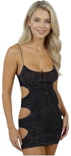 Image of ToBeInStyle Women's Sexy Novelty Sheer Strapless Slip Dress