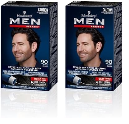 Schwarzkopf Men Perfect Erkek Saç Boyasi 90 - Siyah 2li paket