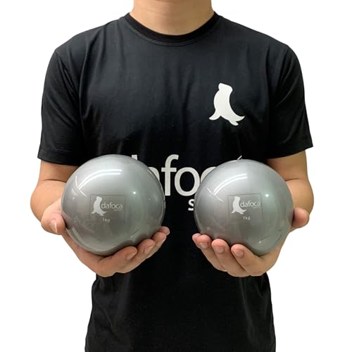 Kit 2 Bolas Toning Ball Funcional de Peso 1Kg DS1061 Prata Dafoca Sports