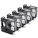 Produktbild Markurlife Kompatibel DYMO Rhino 4200 Etikettenband als Ersatz für DYMO 18444 12mm Industrie-Vinyletiketten Selbstklebendes Band für DYMO Rhino 5200 5000 6000 (5er Pack, Schwarz auf Weiß,12mm x 5,5 m)