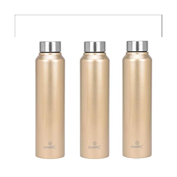 Speedex Stainless Steel 1000 ML Water Bottle/Thunder for Fridge/School/Outdoor/Gym/Home/Office/Boys/Girls/Kids, Leak…