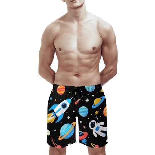 Casual Swimsuits Beach Shorts for Men, Summer Quick Dry Swimming Trunks Mesh Lining Board Shorts with Drawstring3
