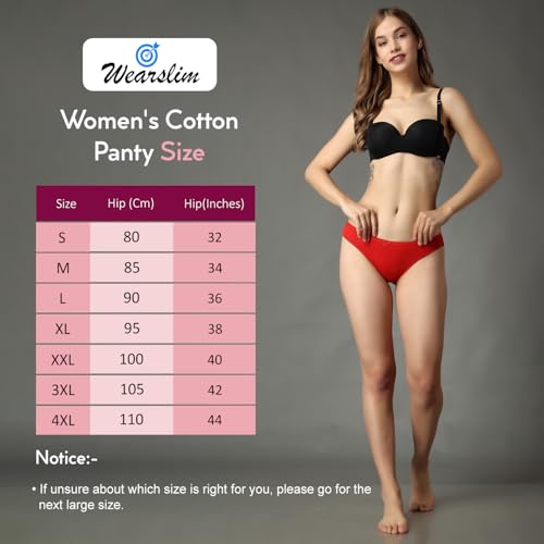 Image of Wearslim Premium Women Soft and Comfortable Women's Cotton Bikini No Show Panty | Ladies Invisible Breathable Briefs Soft Stretch Hipster Underwear
